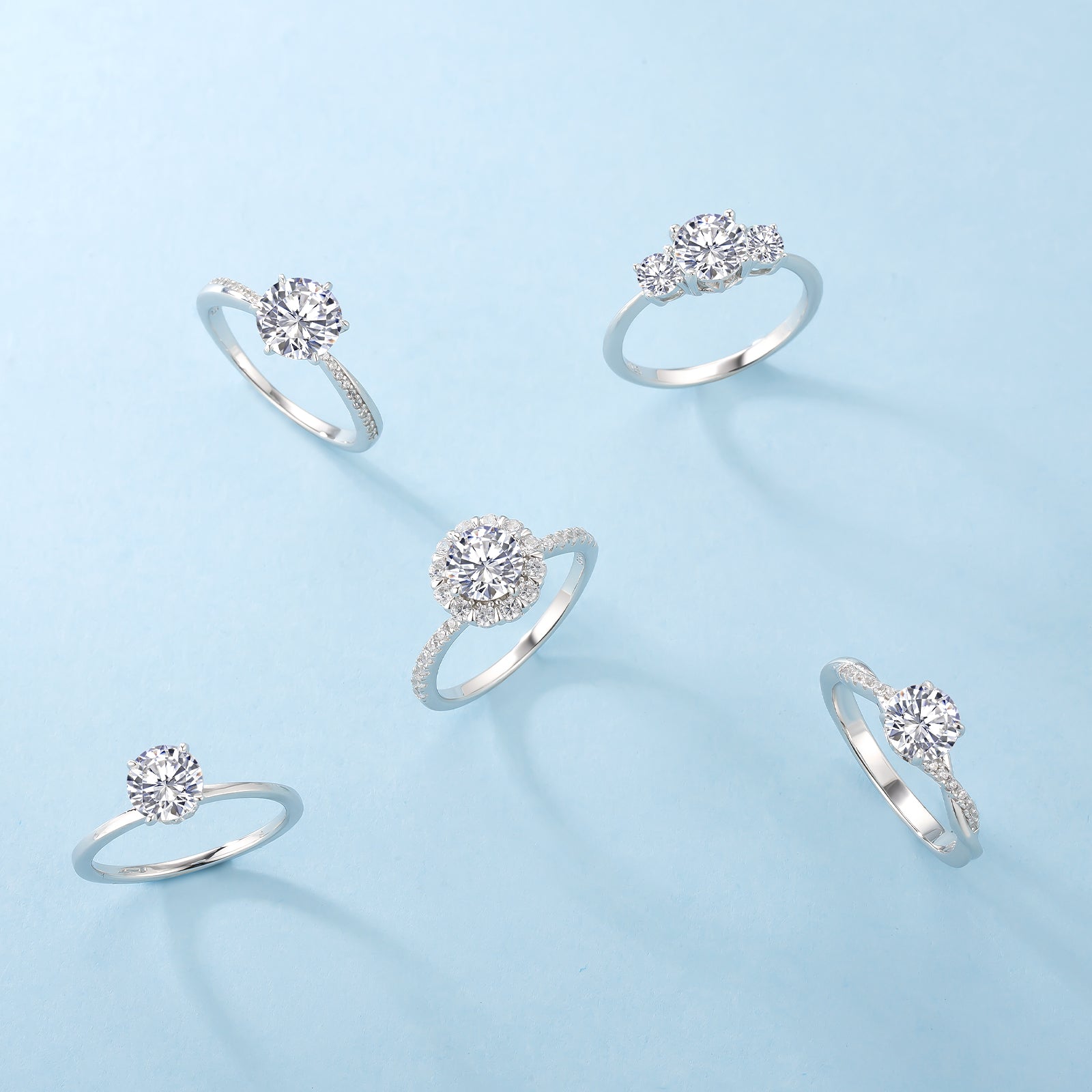 Collana in Argento 925 con Diamante Moissanite