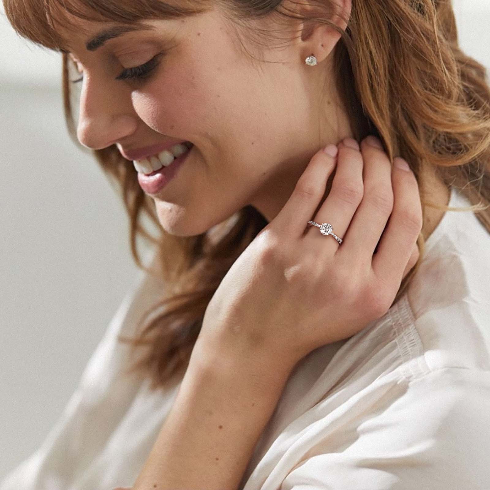 Anelli con Moissanite Quadrata